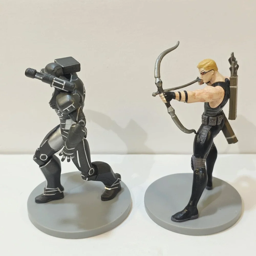 Marvel Avengers Hawkeye War Machine Disney Store PVC Cake Topper Figures